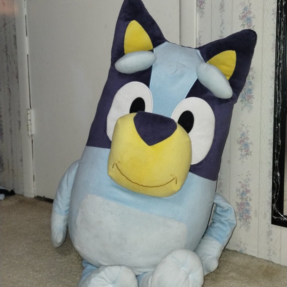 Lifesize Bluey Plush and backpack w tags